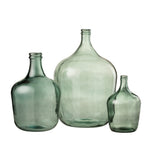 Vase carafe en verre vert J-Line, vue de face
