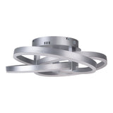 Plafonnier LED en aluminium brossé blanc 58 cm