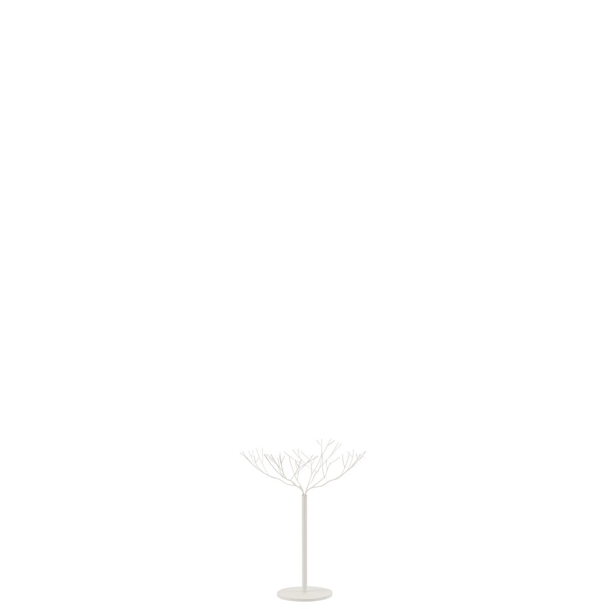 Arbre de décoration J-Line en métal blanc, vue de face