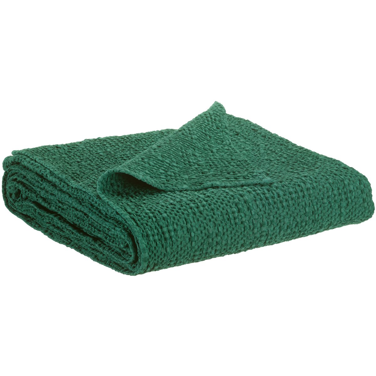 Jeté Tana Abysse 240 x 260 en nid d'abeille irrégulier, couleur élégante