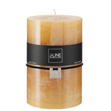 Bougie cylindrique XL ocre J-Line, vue de face avec couleur éclatante