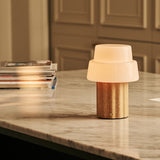 Lampe de table rechargeable Laurent marron clair