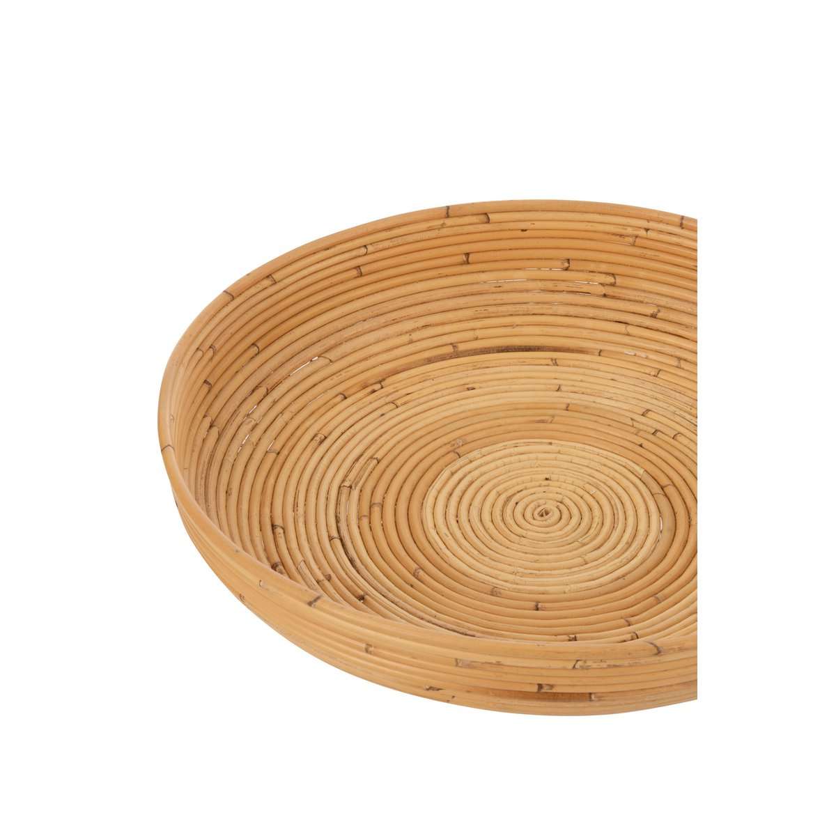 Set de 2 bols J-Line en jute naturel, présentation élégante sur une table