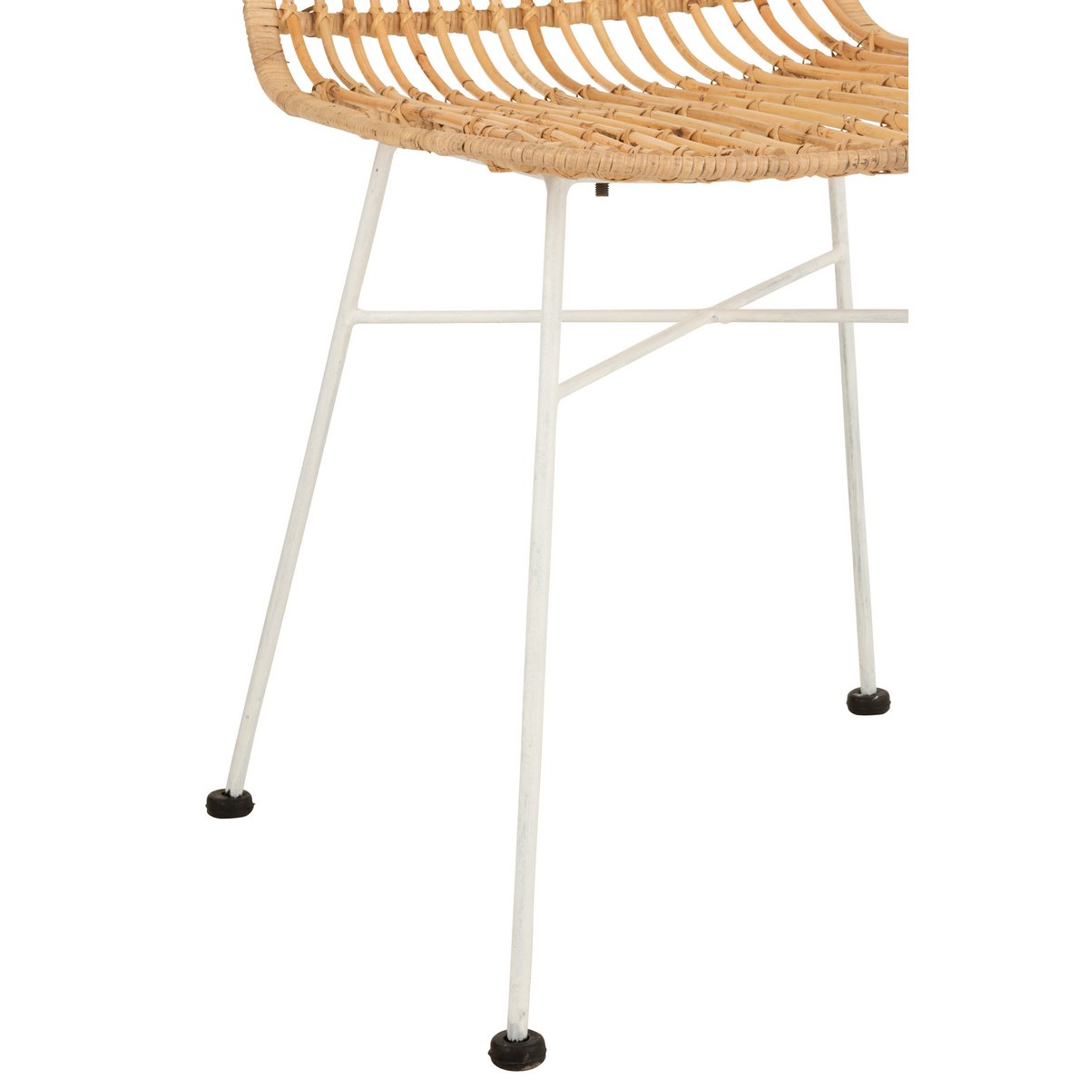 Vue de dessus de la chaise Ema Rattan J-Line, mettant en valeur le design
