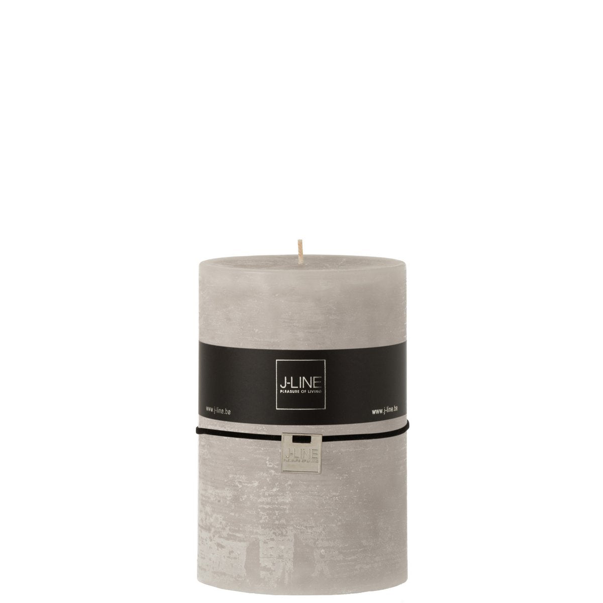 Bougie cylindrique J-Line XXL gris clair, design moderne et élégant