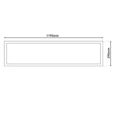 Panneau d'assemblage LED "Nicola", lampe de montage en métal et en plastique avec des LED fermement construites en blanc neutre, panneau pour l'intérieur 119,5 x 29,5 cm