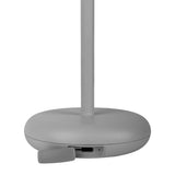 Batterie légère "Pasi" pour l'extérieur et à l'intérieur, en métal et en plastique en gris, dimmable, avec une fonction tactile et mémoire, env. 26 cm de haut