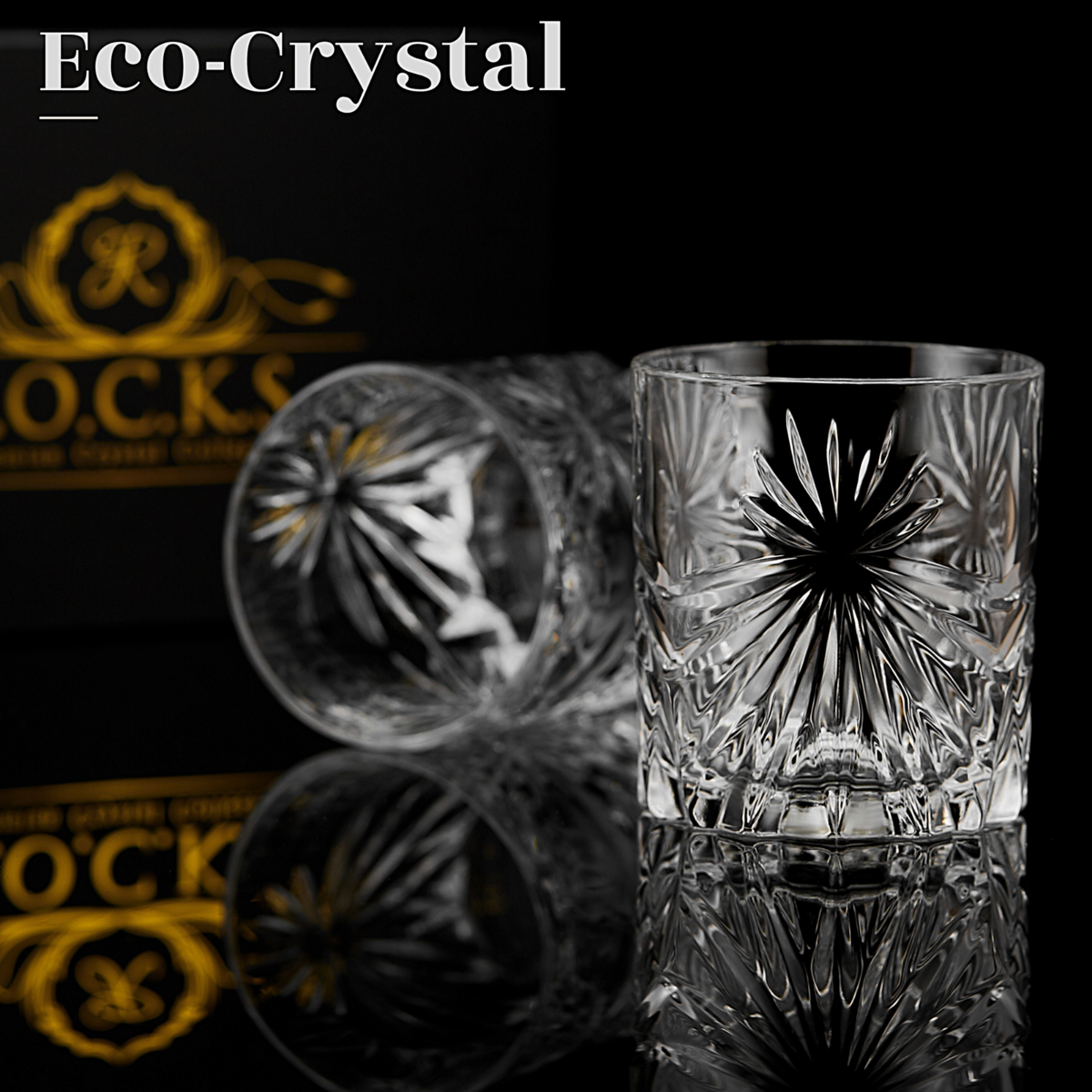 Verres à whisky en éco-cristal Soleil