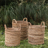 Panier à linge SYAILENDRA | Panier de plantes | Panier de rangement en fibre de banane (3 tailles)