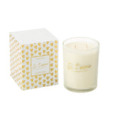Bougie parfumée J-Line Je T'aime en verre doré, élégante et raffinée.