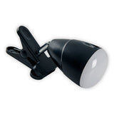 Lampe de serrage LED en métal et en plastique en noir, avec des LED intégrées