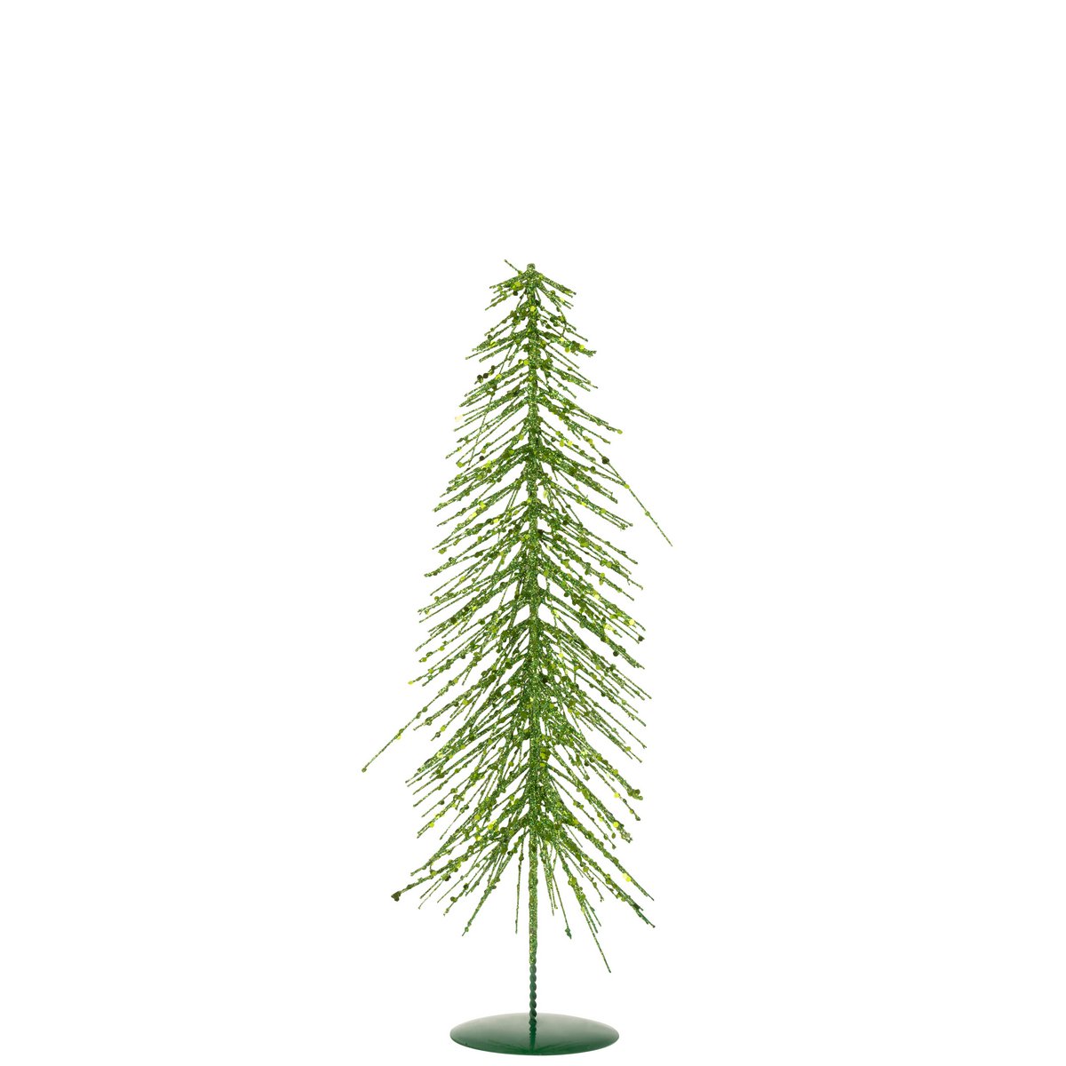 Sapin de Noël Glitter J-Line en plastique vert, décoratif et élégant