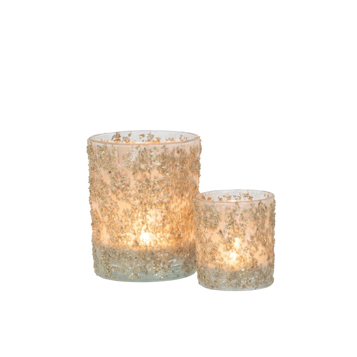 Zoom sur la texture en verre du bougeoir J-Line