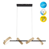 La lampe à pentence LED "Tessa" amande, 150 cm de haut, 110 cm de long, en métal dans des amandes givrées (Pantone 481 C) et en plastique noir et blanc