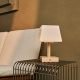 Lampe de table rechargeable en bois marron clair Tommy