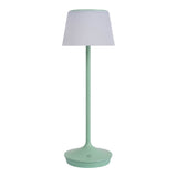 Lampe de batterie solaire "Emmi" 38 cm de haut, parapluie Ø 13 cm, métal dans la menthe et le plastique blanc, pour la zone extérieure, cct.