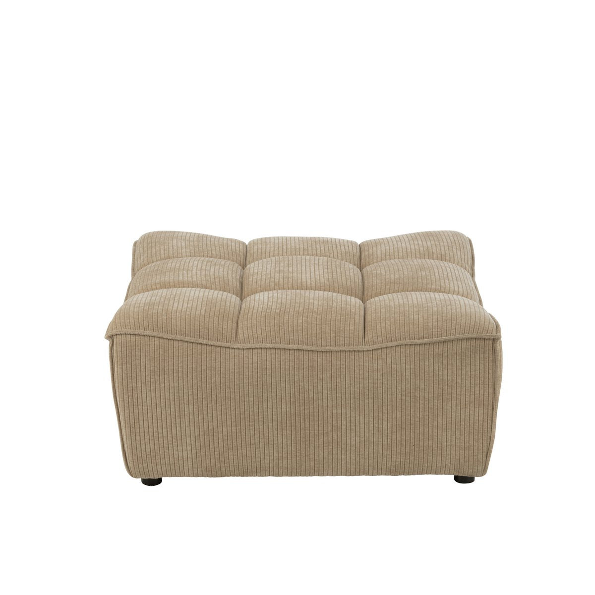Détail du tissu beige foncé du pouf J-Line Grid