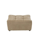 Détail du tissu beige foncé du pouf J-Line Grid