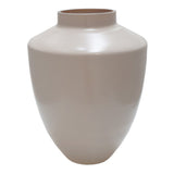 Vase soufflé à la bouche en verre ivoire mat