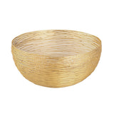 Panier de fruits Ø 30 cm H 13 cm Bol de panier à pain bol en métal argent rond ou structure en fil métallique de poupée en or