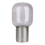Lumière de table sans fil "Albero" Lumière de table décorative en métal et verre de couleur chromée avec des LED fermement installés, dimmable avec capteur tactile, 25 cm de haut