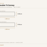 Dimensions du meuble TV Esmay Castle Line — 200 x 50 x 55 cm
