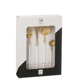 Boîte de 24 pièces de couverts J-Line, parfaits pour une table chic.