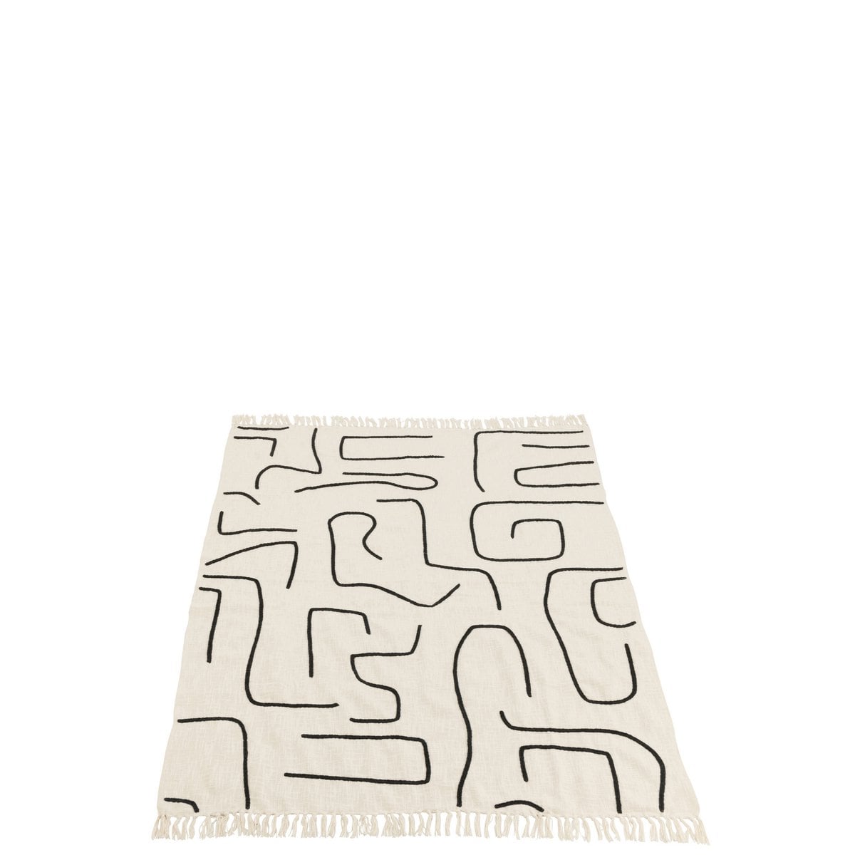 Détail du motif rayé du plaid J-Line en coton