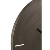 Horloge murale J-Line en métal gris foncé, vue de face