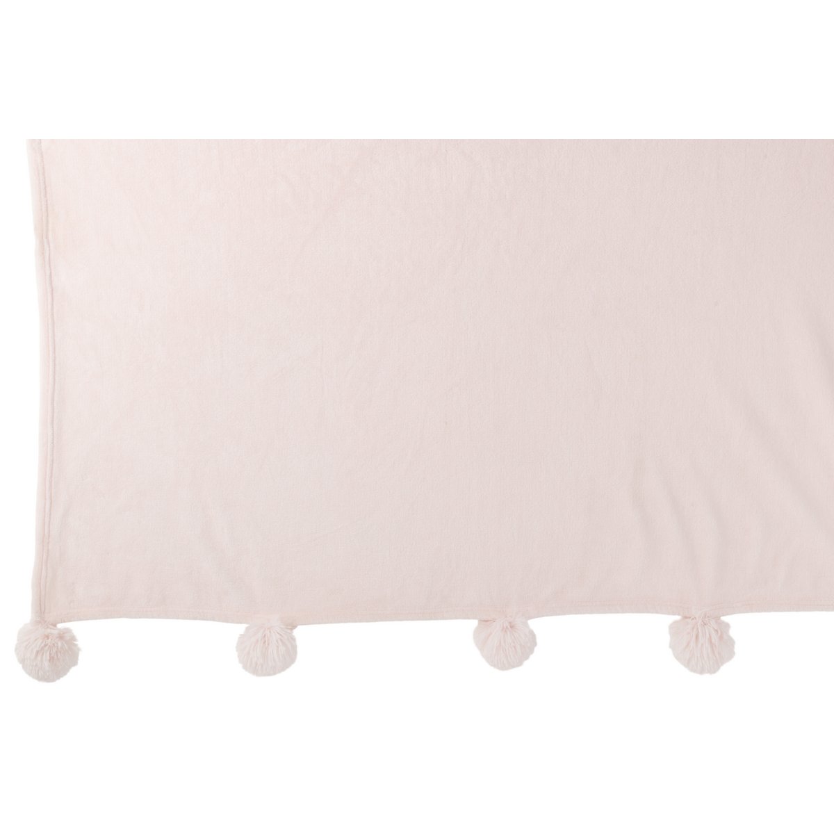 Ambiance cosy avec le plaid Pompon J-Line dans une chambre