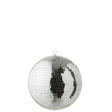 Détail du miroir boule disco J-Line, reflet élégant et moderne