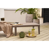 Lanterne Crewe verte sur une table de salon