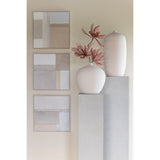 Vase Cassia Oval J-Line en céramique blanche, vue latérale