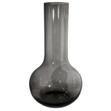 Vase sphérique en verre gris mat