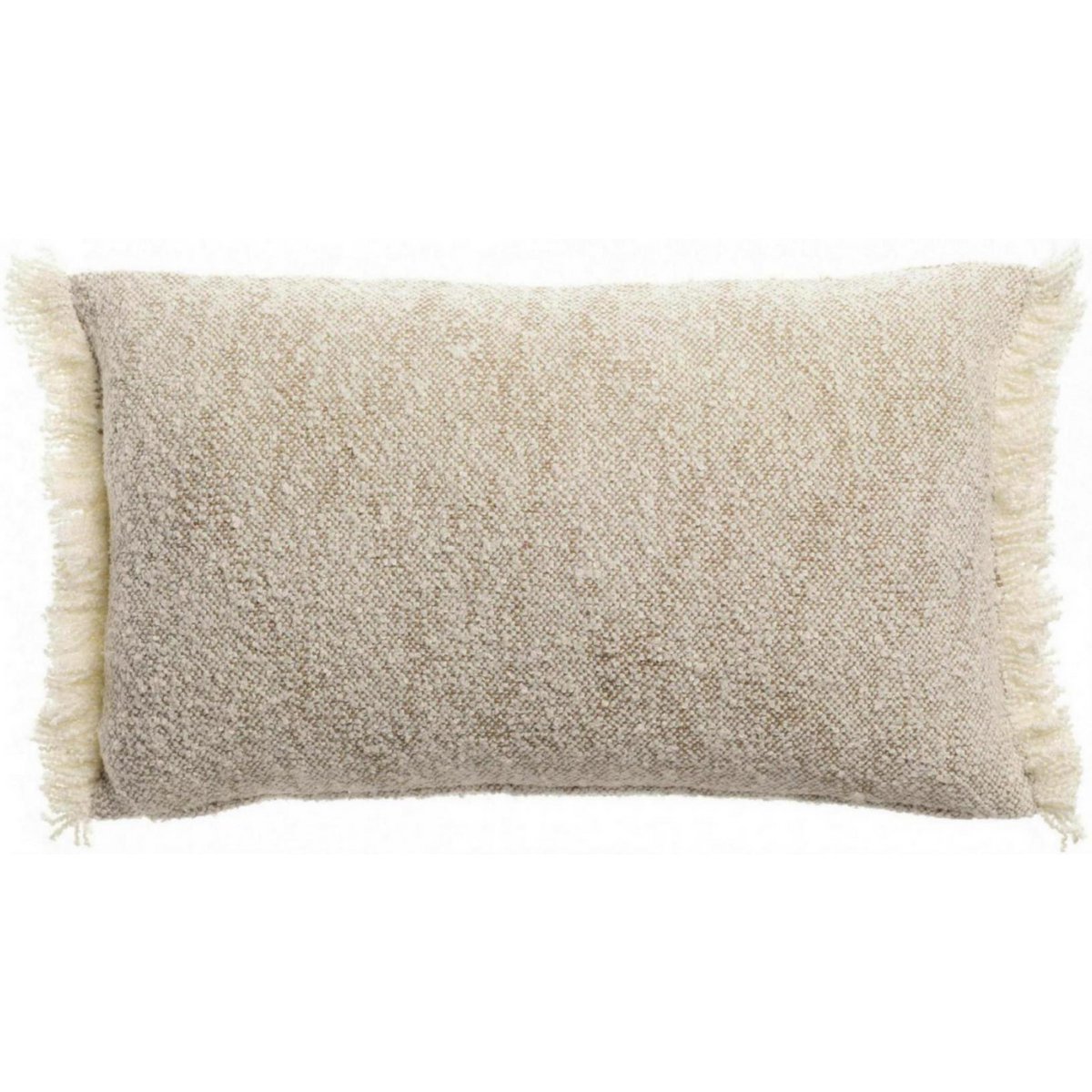 Coussin chiné Jane Cacao 30 x 50 cm, texture riche et chaleureuse