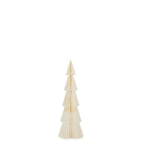 Arbre de Noël pliable en papier blanc, petit format, design élégant