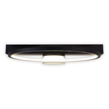 Plafond LED "CIMO" en métal noir et plastique, 40 cm de long, dimmable par interrupteur mural