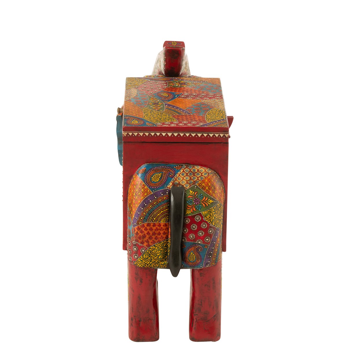 Éléphant en bois sur une table, décoration moderne