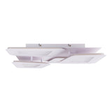 Plafond LED "Simen" 48 x 48 cm, métal et plastique, blanc, LED intégré, blanc chaud