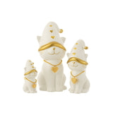 Gros plan sur la tête de la figurine chat J-Line, mettant en valeur le chapeau