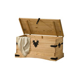 Coffre de rangement Vérité en bois avec poignées noires
