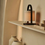 Lampe rechargeable en bois marron foncé River