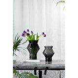 Vase au design moderne, best-seller tendance, verre gris foncé de haute qualité, CUZ11GR