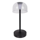 2 Set LED Battery Table Light "Gomba" pour l'extérieur et à l'intérieur, en métal et en plastique en noir, 18,5 cm de haut