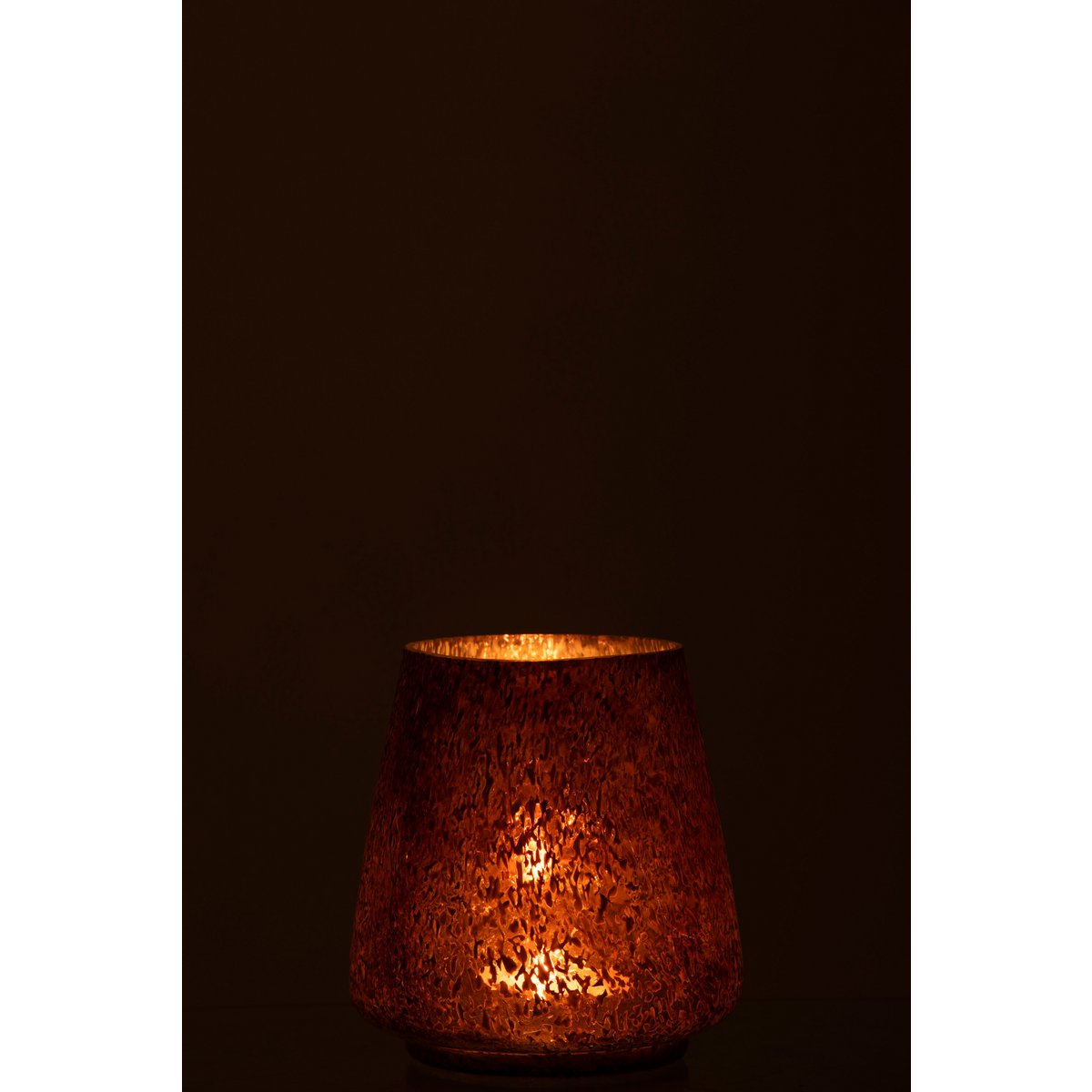 Lanterne J-Line Conique en verre marron, détail du matériau