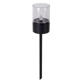 Lampe solaire sur pied dans un jardin moderne