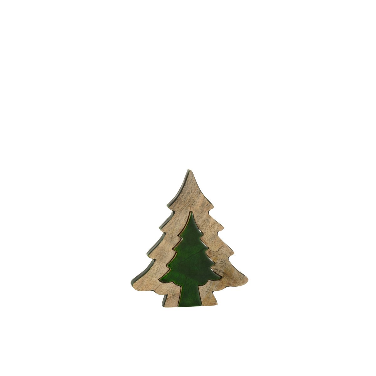 Puzzle Arbre en Bois Vert/Naturel - Détails des textures et couleurs