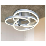 Plafonnier LED en aluminium brossé blanc 58 cm