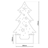 Decole en bois à LED "sapin" petit, en bois naturel avec LED fixes, décoration de Noël pour l'extérieur