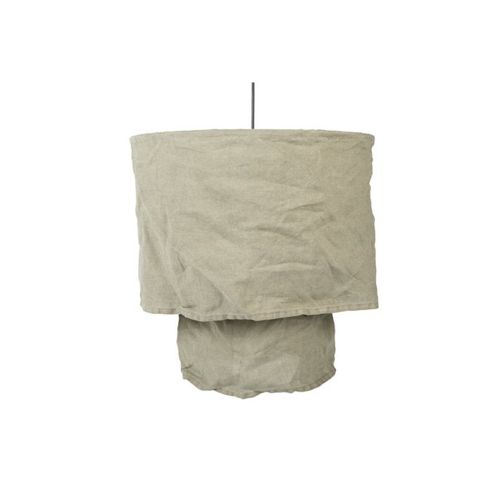 Détail de la Lampe en Lin Olivia M gris olive - texture et finition